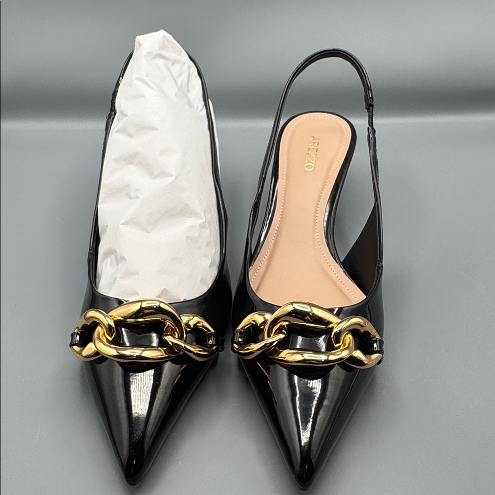 Vanessa Pointed Toe Slingback Sandal by Arezzo - Picture 2 of 5